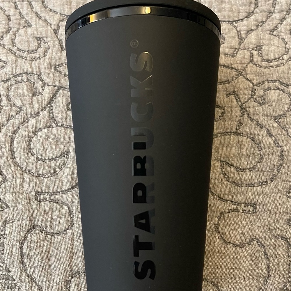 Starbucks matte black tumbler